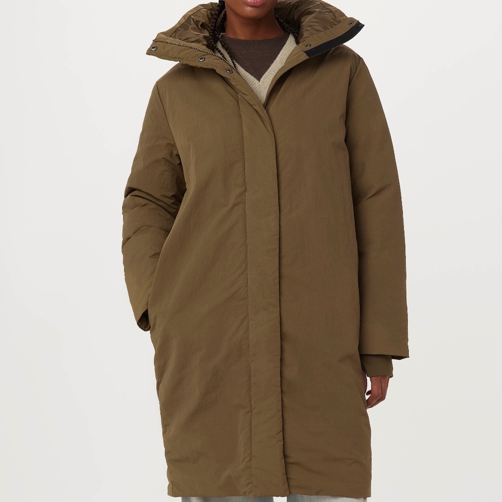 Frank And Oak The Iceland Long Coat in Dark Olive (Size: Small)